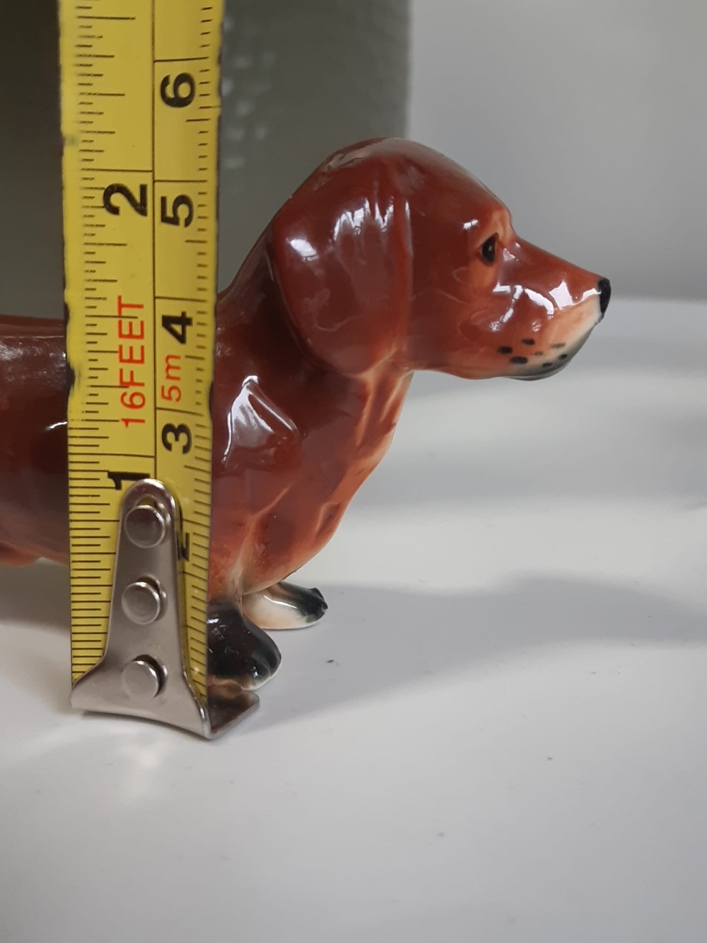 Brown Dachshund Ceramic Figurine - Pets Dog Decor - Picture 3 of 7